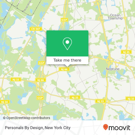 Personals By Design map