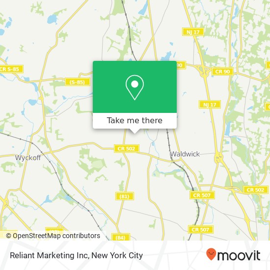 Reliant Marketing Inc map