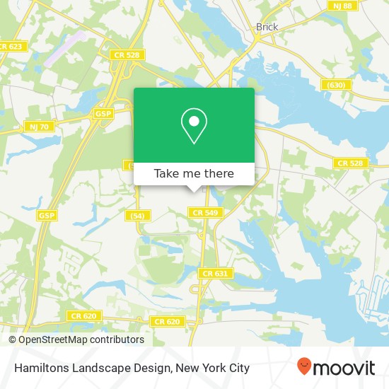 Hamiltons Landscape Design map