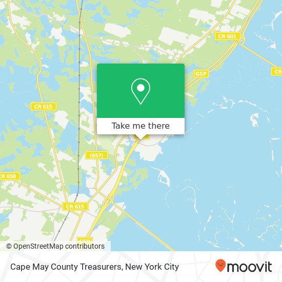 Cape May County Treasurers map