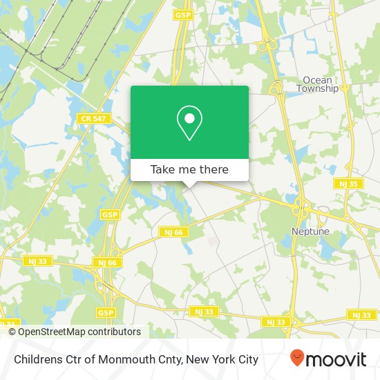 Mapa de Childrens Ctr of Monmouth Cnty