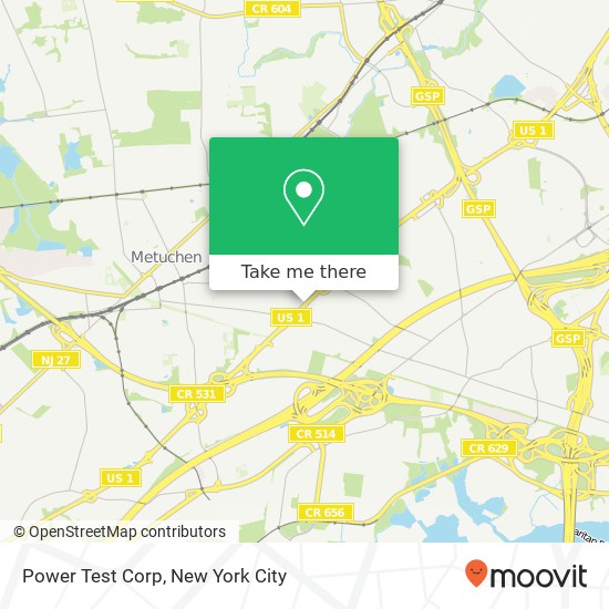 Mapa de Power Test Corp