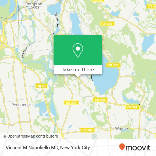 Vincent M Napoliello MD map