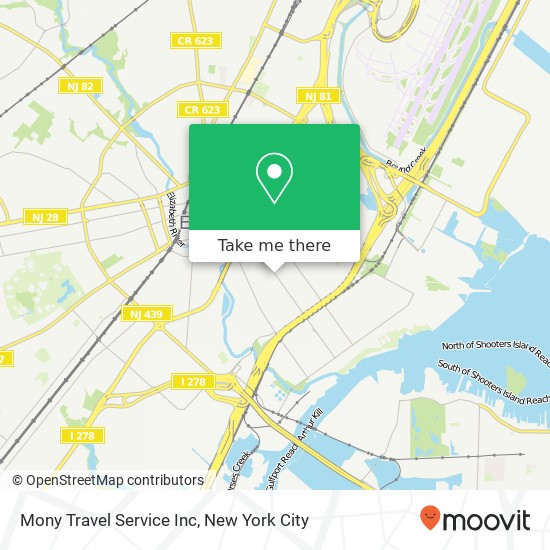 Mony Travel Service Inc map