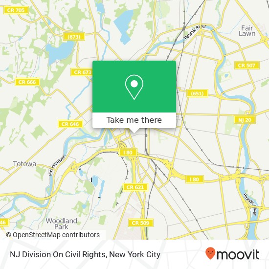 Mapa de NJ Division On Civil Rights