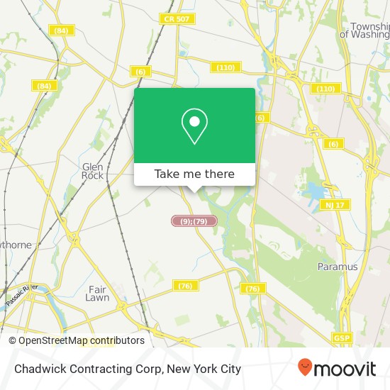 Chadwick Contracting Corp map