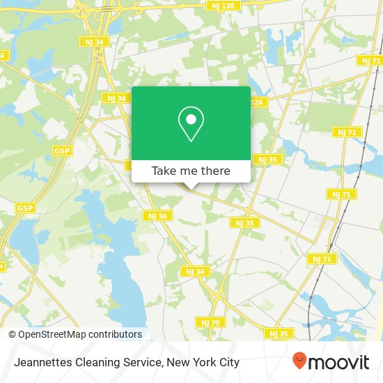 Jeannettes Cleaning Service map