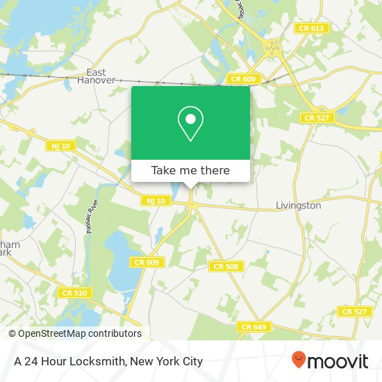 Mapa de A 24 Hour Locksmith