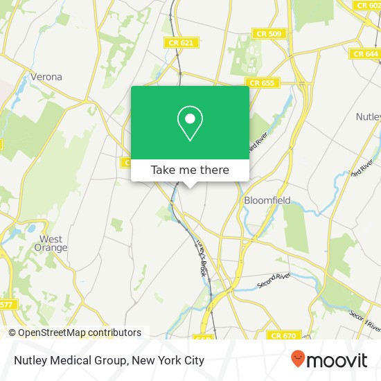 Mapa de Nutley Medical Group