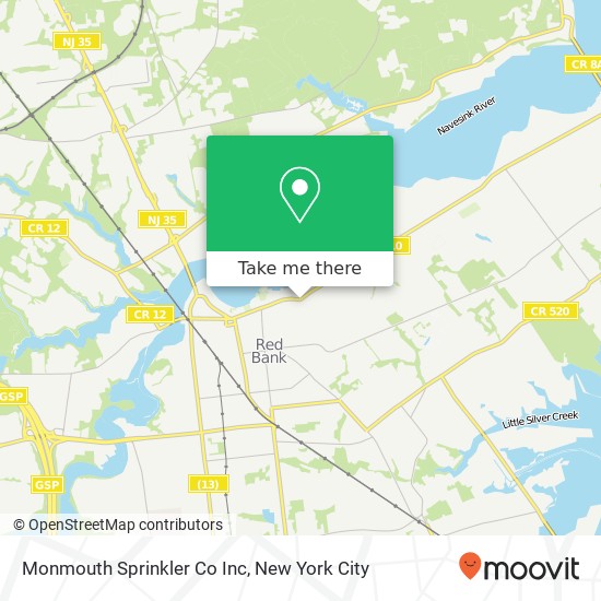 Monmouth Sprinkler Co Inc map