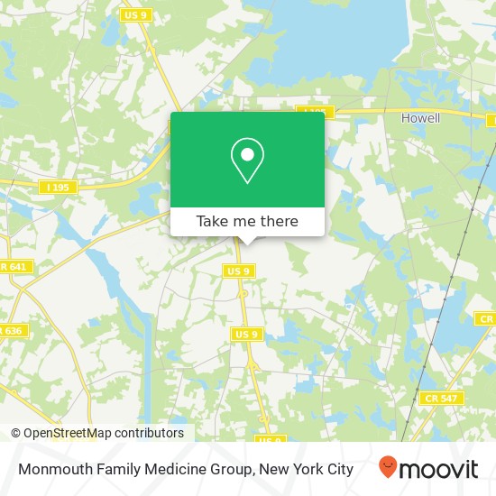 Monmouth Family Medicine Group map
