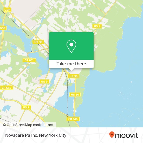 Novacare Pa Inc map