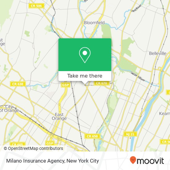 Mapa de Milano Insurance Agency