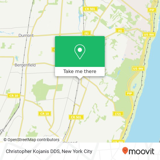 Christopher Kojanis DDS map