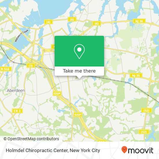 Holmdel Chiropractic Center map