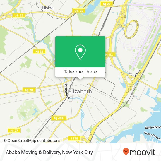 Abake Moving & Delivery map