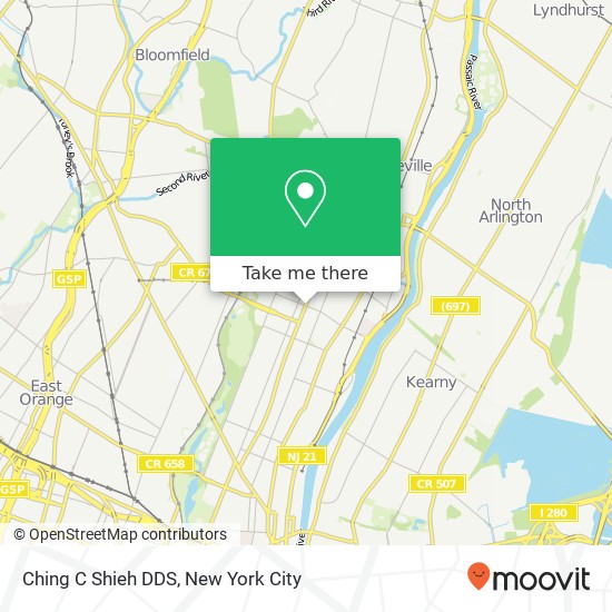 Ching C Shieh DDS map