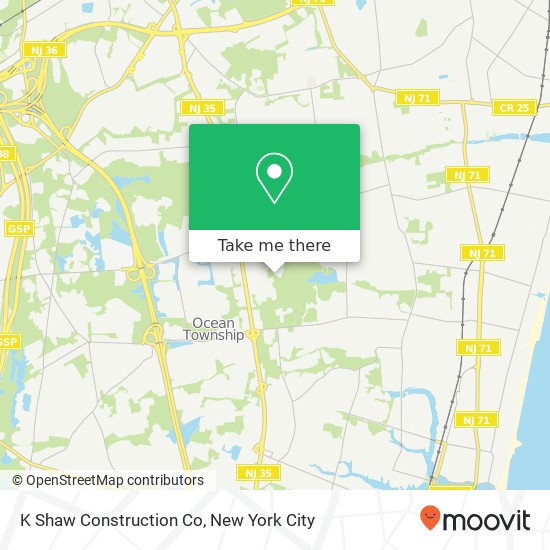 Mapa de K Shaw Construction Co