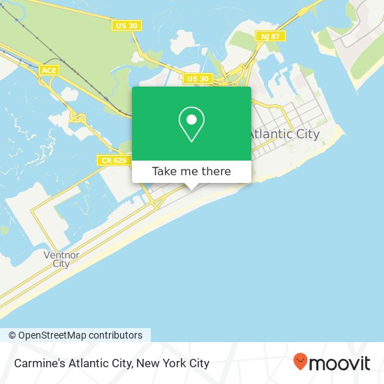 Carmine's Atlantic City map