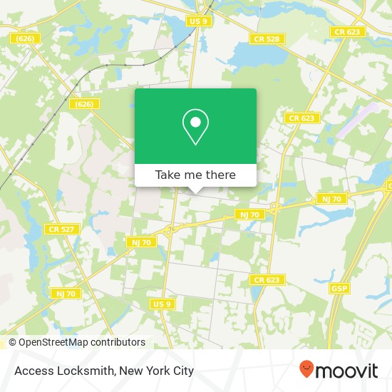 Mapa de Access Locksmith