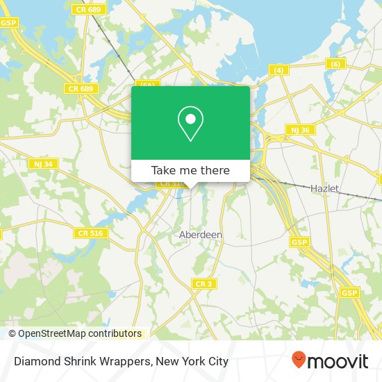 Mapa de Diamond Shrink Wrappers