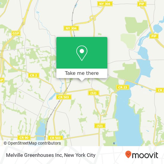 Mapa de Melville Greenhouses Inc