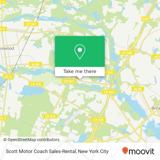 Mapa de Scott Motor Coach Sales-Rental