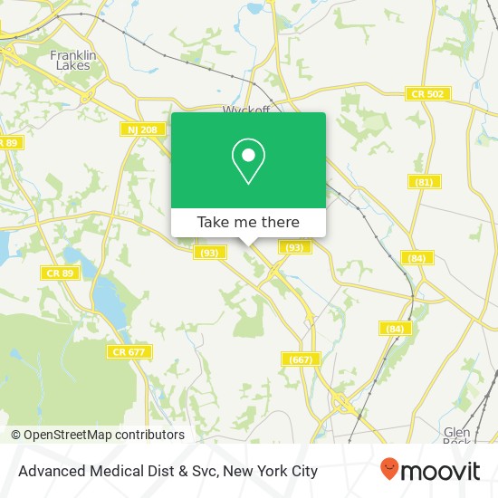 Advanced Medical Dist & Svc map