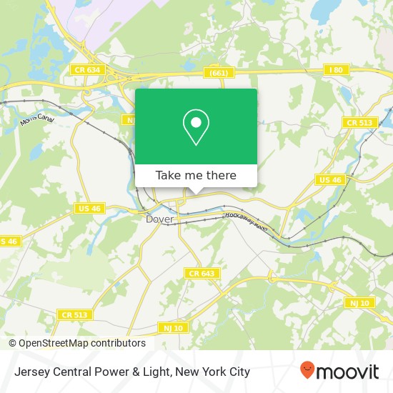 Mapa de Jersey Central Power & Light