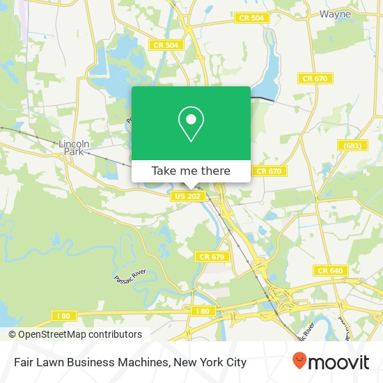 Mapa de Fair Lawn Business Machines