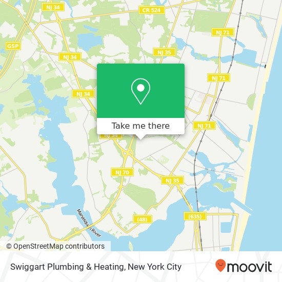 Mapa de Swiggart Plumbing & Heating