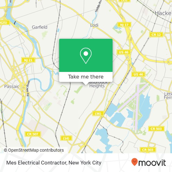 Mes Electrical Contractor map
