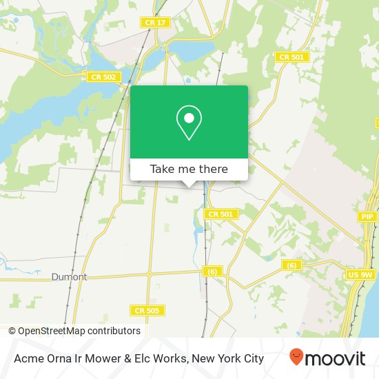 Acme Orna Ir Mower & Elc Works map