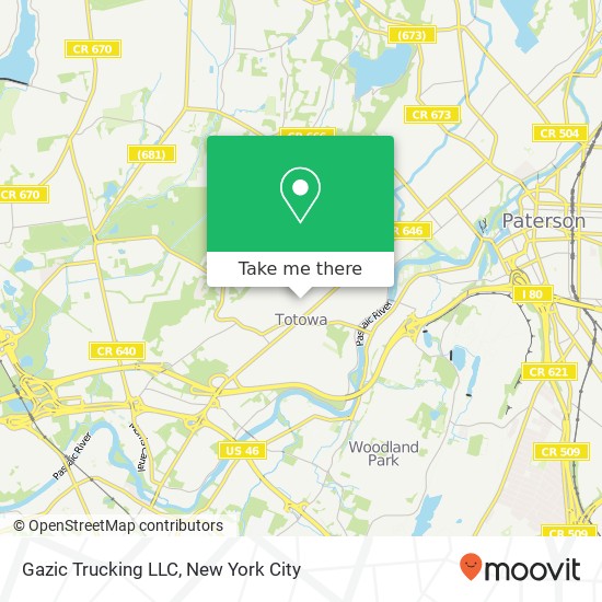 Gazic Trucking LLC map