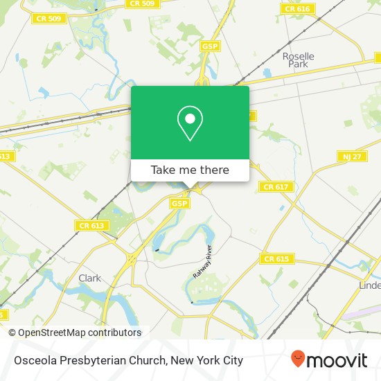 Osceola Presbyterian Church map