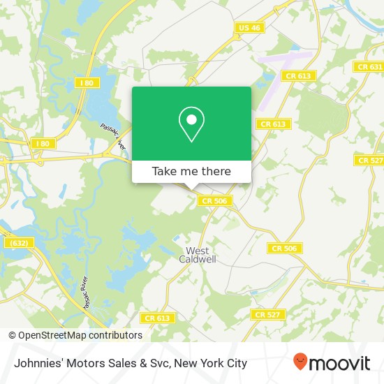 Johnnies' Motors Sales & Svc map