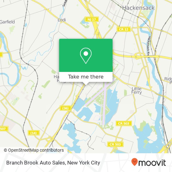 Branch Brook Auto Sales map