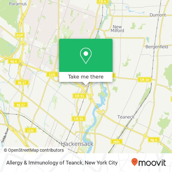 Allergy & Immunology of Teanck map