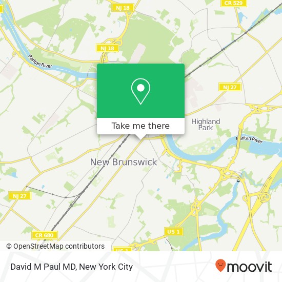 David M Paul MD map