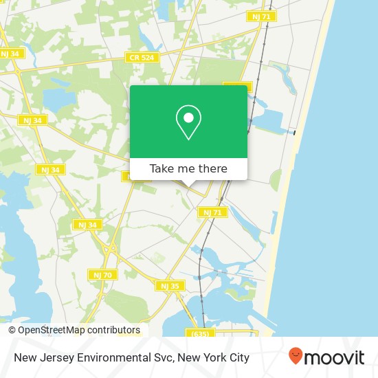 Mapa de New Jersey Environmental Svc