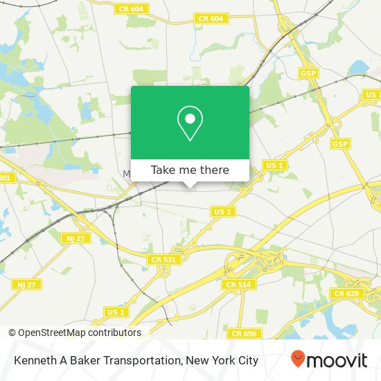 Mapa de Kenneth A Baker Transportation