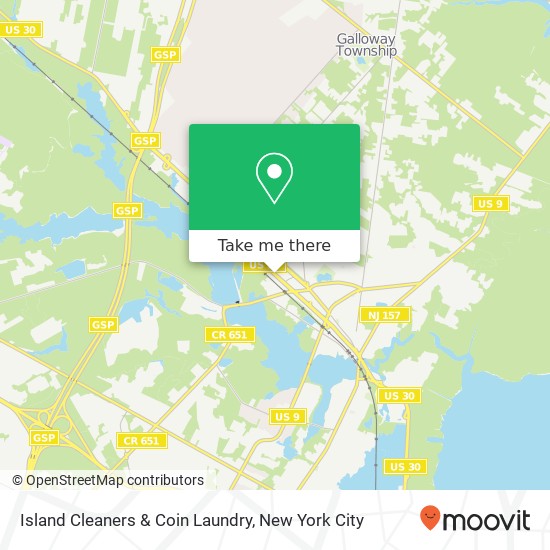 Mapa de Island Cleaners & Coin Laundry