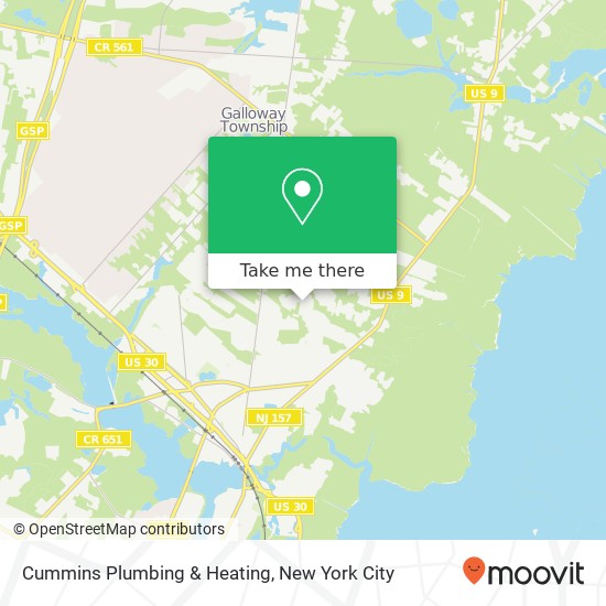 Mapa de Cummins Plumbing & Heating