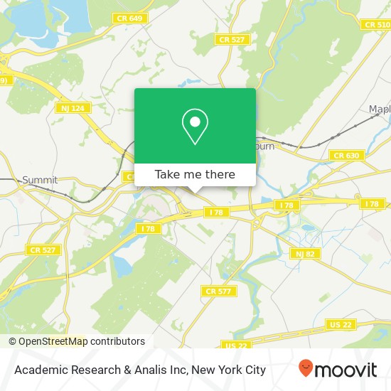 Academic Research & Analis Inc map