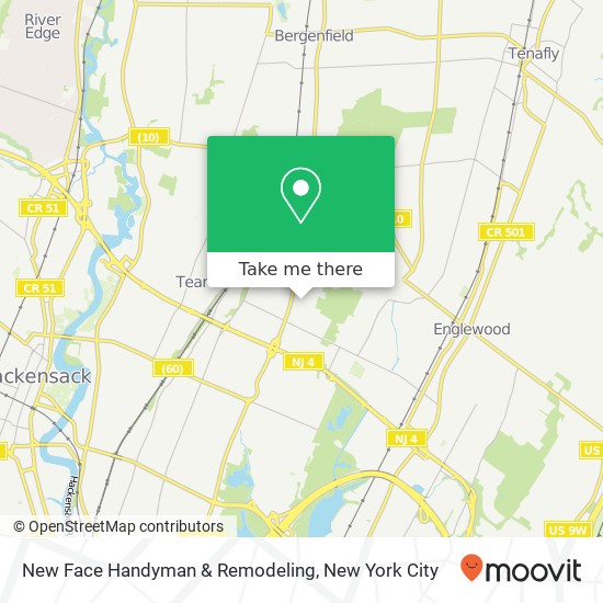 Mapa de New Face Handyman & Remodeling