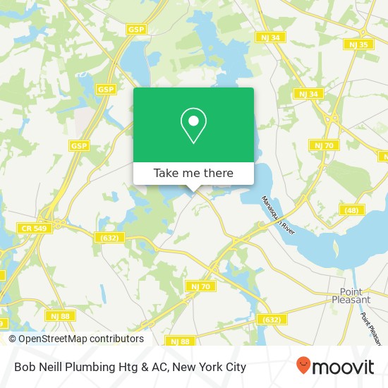Mapa de Bob Neill Plumbing Htg & AC