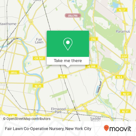 Fair Lawn Co-Operative Nursery map