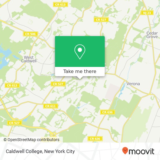 Caldwell College map