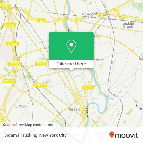Mapa de Adam's Trucking