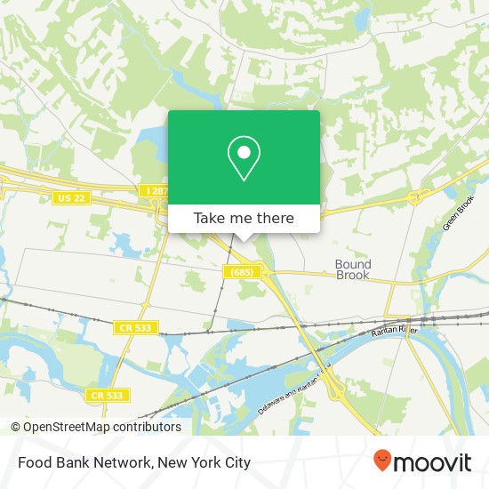 Food Bank Network map